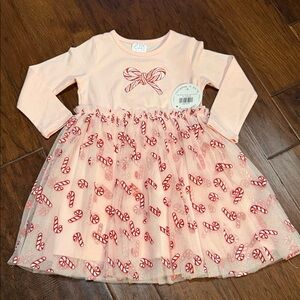 Charming Pink Candy Cane Dress for Kids